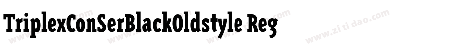 TriplexConSerBlackOldstyle Regular字体转换